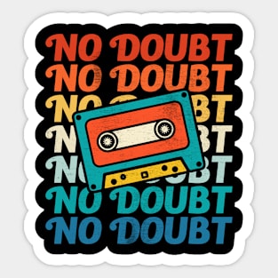 No Doubt Cassette Retro Sticker